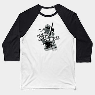 Metal Gear Solid - Solid Snake - I’m no hero. Never was, never will be. Baseball T-Shirt